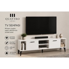 Quattro Home Suntalam Tv Sehpası Suntalam Beyaz 160X35 cm