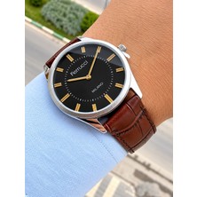 Ferrucci Kordonu Kahverengi Kasası Gümüş 38 mm Erkek Kol Saati