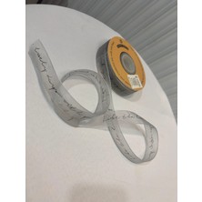 Quattro Home Yazılı Şeffaf Kurdele Mürdüm 20M 2.5cm
