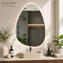 Quattro Home Asimetrik LED Aydınlatmalı Dekoratif Makyaj Aynası