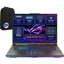 Asus Rog Strix G16 G614PR-RV052EP6 Ryzen9 8940HX RTX5070TI 48GBRAM 4tbssd 16'' Wuxga 165Hz WIN11 Pro + Elektropasaj Çanta