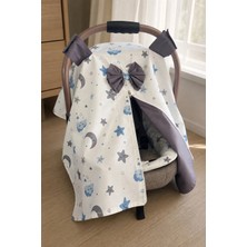 Ponchik Babies Ponchik % 100 Poplin Fermuarlı Puset Örtüsü ve Minder Seti