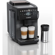 Siemens EQ600 TP607ET5 Iaroma Koyu Inoks Siyah Tam Otomatik Kahve Makinesi