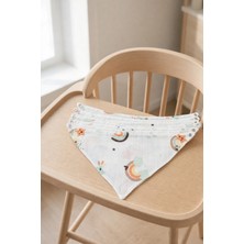 Ponchik Babies Ponchik 7’li % 100 Pamuk Çift Kat Kareli Müslin Iki Kademli Bebek Salya Önlüğü Fuları 40 x 20 cm