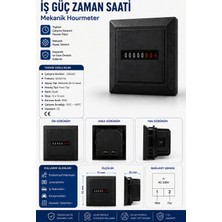 Marvielle Siyah Iş Güç Zaman Saati - 7 Hane - 220V/AC - Ölçüm Cihazı