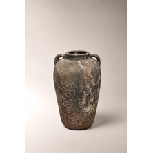 Dekomini Seramik Arvena Dokulu Kulplu Dekoratif Vazo 26×16 cm