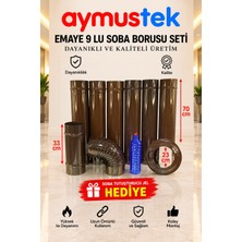 Aymustek Emaye 6 Boru 1 Yarım 1 Dirsek 1 Ayna (Jel Hediyel)