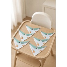 Ponchik Babies 6’lı Yakalı % 100 Pamuk Çift Kat Müslin Iki Yönlü Salya Önlüğü Iki Kademeli 40 x 20 cm