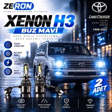 OtoÇizgi Land Cruiser Xenon H3 Buz Mavi LED Far Ampulü 12V 2 Adet Yüksek Aydınlatma Kolay Montaj