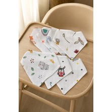 Ponchik Babies Ponchik %100 Pamuk 7’li Karışık Desenli Bebek Salya Önlüğü Fular – Çift Katlı Müslin | 40 × 20 cm