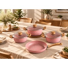 Belirtilmemiş 7 Parça Granit Seti 4'Lü Set