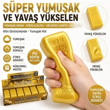 Vattara Squishy Altın Külçe Altın Bar Sukuşi Sıkılabilir Stres Oyuncağı 1 Adet Gönderilecektir