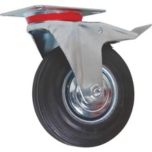Caftra Master Endüstriyel Döner Başlıklı Frenli Teker 125×40 mm