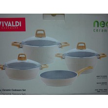 Vivaldi Neo Ceramic 7 Parça Seramik Tencere Seti - Bej