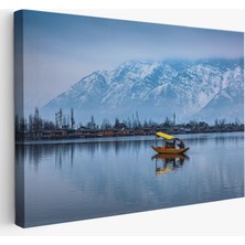 Cepahir Hindistan Srinagar Dal Gölü Kış Manzara TABLOSU-1244