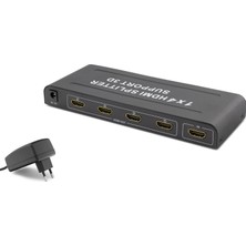 Givoria HDMI Splitter 4K 3D 1 In 4 Out - Siyah HDX1294