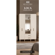Quattro Home Loca 3 Kapaklı Dolap