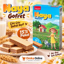 Omka Naya Gofret 15’li Paket – Çikolata Dolgulu Çıtır Çıtır Bulgaristan Gofreti Balkan Atıştırmalığı