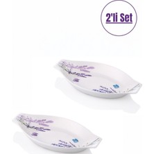 Noble Life 2'li Lavanta Desen Oval Servis