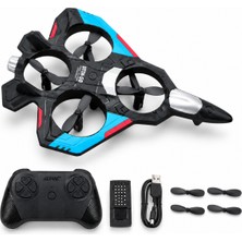 4DRC V50 2.4ghz Tek Bataryalı Işıklı Savaş Uçağı Rc Drone | 360° Takla Atabilen Başsız Modlu Kumandalı