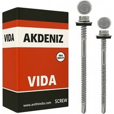 Caftra Akdeniz Panel Vidası 5.5X90 mm Kafa 6 mm 150Lİ Paket