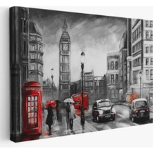 Cepahir Ingiltere Londra Yağlıboya Görünüm Dekoratif TABLO-3543
