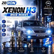OtoÇizgi Opel Omega Xenon H3 Buz Mavi LED Far Ampulü 12V 2 Adet Yüksek Aydınlatma Kolay Montaj