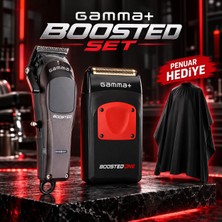 Gamma Boosted Profesyonel Saç Sakal Kesme ve Boosted One Foil Shaver Penuar Hediyeli Set