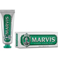 Marvis Classic Strong Mint Diş Macunu 25 ml - Yoğun Nane Aromasıyla Uzun Süreli Ferahlık