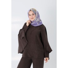 Mor Loryan Scarf Diamond Pıtırcık Desen Eşarp