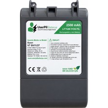User Pil Batarya Dyson V7 Uyumlu 2500MAH Li-Ion Batarya