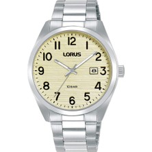 Lorus RH911RX9 Quartz Çelik Gri Sarı Kadran 39 mm Erkek Kol Saati