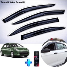 Caraks Renault Clio 3 Hb Krom Cam Rüzgarlığı Abs Nikelajlı Krom Mügen Cam Rüzgarlığı 2006-2012 Arası + Ebrayn 150 ml Koku