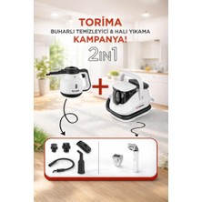 Torima Buharlı Temizleyici Halı Koltuk Yıkama Cam Mutfak Temizleme Buhar Makinesi JJB747II+CB902A