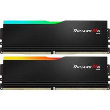 GSkill Gskıll 32GB (2x 16GB) Ddr5 6000MHZ CL36 Dual Kıt Rgb Pc Ram Rıpjaws M5 F5-6000J3636F16GX2-RM5RK