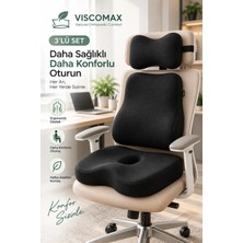Marvielle Ergonomik Postür Minderi Bel Omurga Destekli Visco 3 Lü Se - Sandalye Minderi
