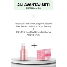 Pdrn Glow Set:  Medicube Pdrn Pink Collagen Exosome Shot Serum (Yaşlanma Karşıtı Serum) +Pdrn Pink One Day Serum (Yaşlanma Karşıtı Serum)
