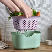 Tasty 5 Prç. Çok Amaçlı Karıştırma Kabı Süzgeç Kesme Tahtası Hazırlık Seti