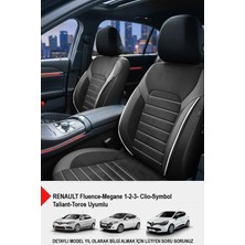 Gm Design Alcantara Serisi Lüks Oto Koltuk Kılıfı - (Renault Fluence-Megan1-2-3-Clio Uyumlu)