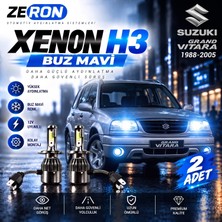 OtoÇizgi Suzuki Vitra Xenon H3 Buz Mavi LED Far Ampulü 12V 2 Adet Yüksek Aydınlatma Kolay Montaj