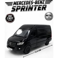 Giffy Oyuncak Metal 1:48 Mercedes-Benz Sprinter Panelvan Model Araba 12,5 cm Çek Bırak Ön ve Arka Kapıları Açılır Koleksiyonluk Hediyelik Oyuncak