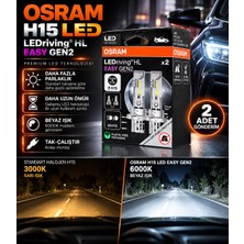 Osram H15 LED Easy Gen2 6000K 2’li Set – Beyaz Işık Plug & Play Premium Far Ampulü