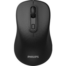 Philips SPK7538 Kablosuz Mouse 2.4 GHz + Bluetooth 1600 DPI Sessiz Tıklama 5 Tuş Hafif Tasarım - Siyah