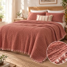 Liyana Home 6 Kat Müslin Kumaş Yatak Örtüsü – 230X250 cm