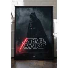 Star Wars Siyah Ahşap Çerçeveli Poster, Film Duvar Tablosu