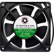 PF12025A2B 220VOLT 120X120X25MM Soğutma Fanı 2 Kablolu