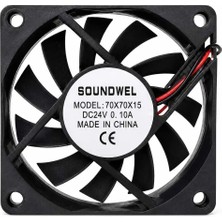 24VOLT 70X70X15MM Soğutma Fanı 2 Kablolu