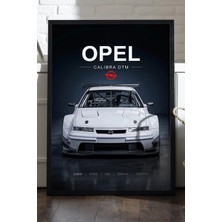 Duvarda Opel Calibra Siyah Ahşap Çerçeveli Poster, Dekoratif Araba Duvar Tablosu