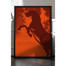 Duvarda The Odyssey Siyah Ahşap Çerçeveli Poster, Dekoratif Film Duvar Tablosu