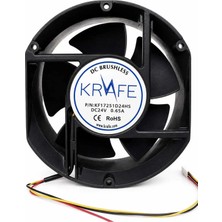Krafe KF17251D24HS 24VOLT 172X150X51MM Soğutma Fanı 3 Kablolu